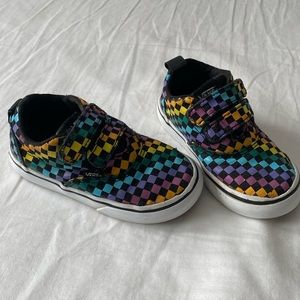Rainbow Toddler Vans - sz 7